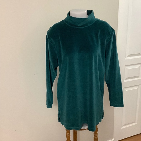 LLBean VTG velour top M-L - Picture 1 of 10